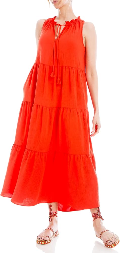 Max Studio Women's Sleeveless Tier Maxi Dress