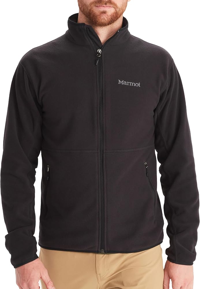 MARMOT Men's Rocklin Full-Zip Jacket - Classic, Warm, Lightweight 100-Weight Fleece Layer