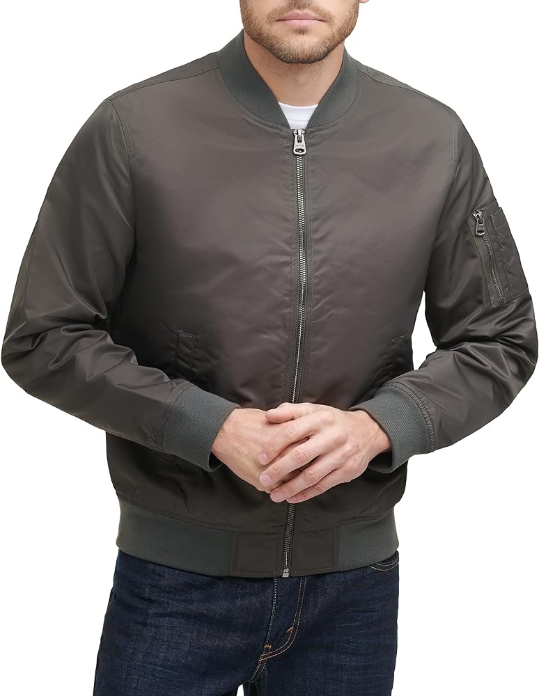 Levi's Men's Flight Satin Unfilled MA-1 Bomber Jacket