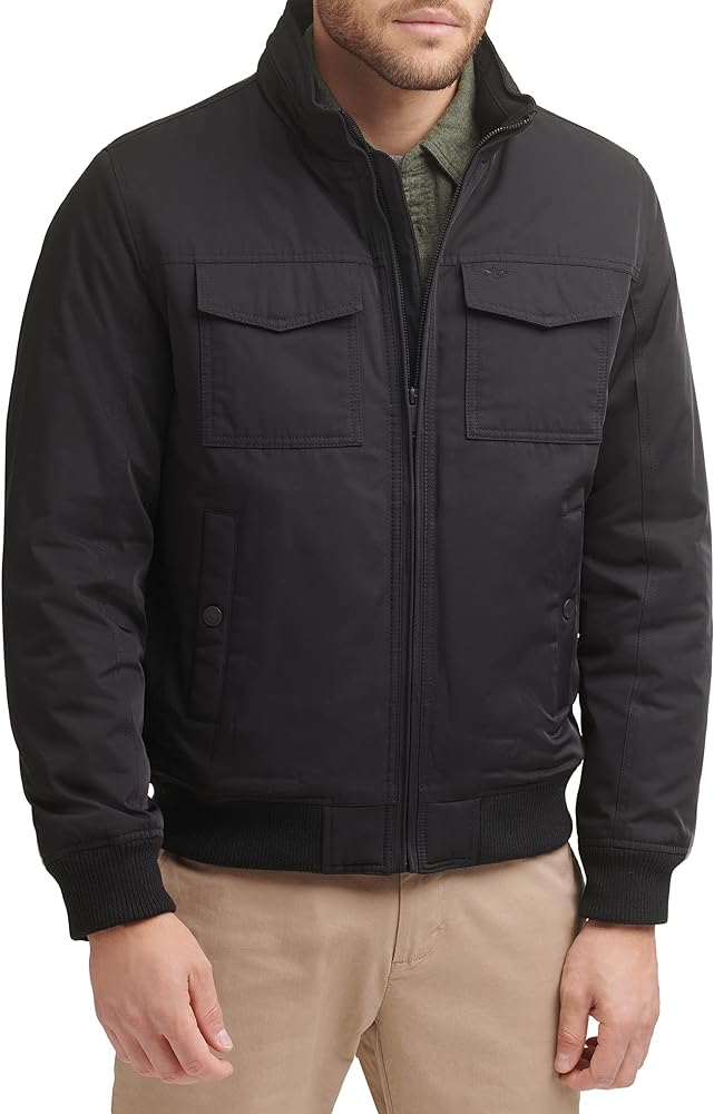 Dockers Men's Quilted Lined Flight Bomber Jacket