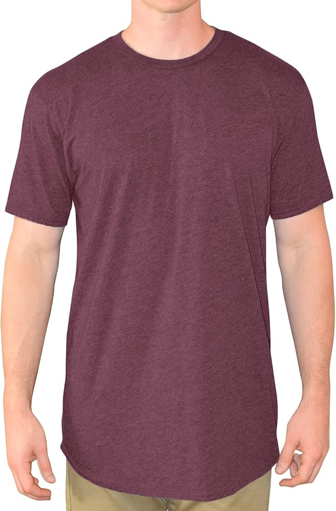 Have It Tall Men's Curved Hem Long Drop Tail T Shirt