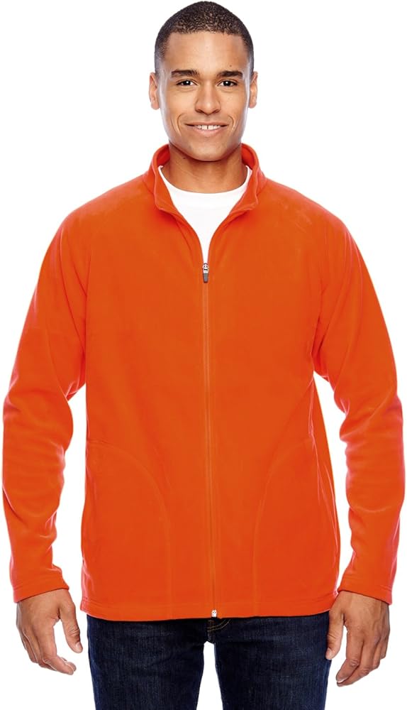 Team 365 Men's Campus Microfleece Jacket, Medium, SPORT ORANGE