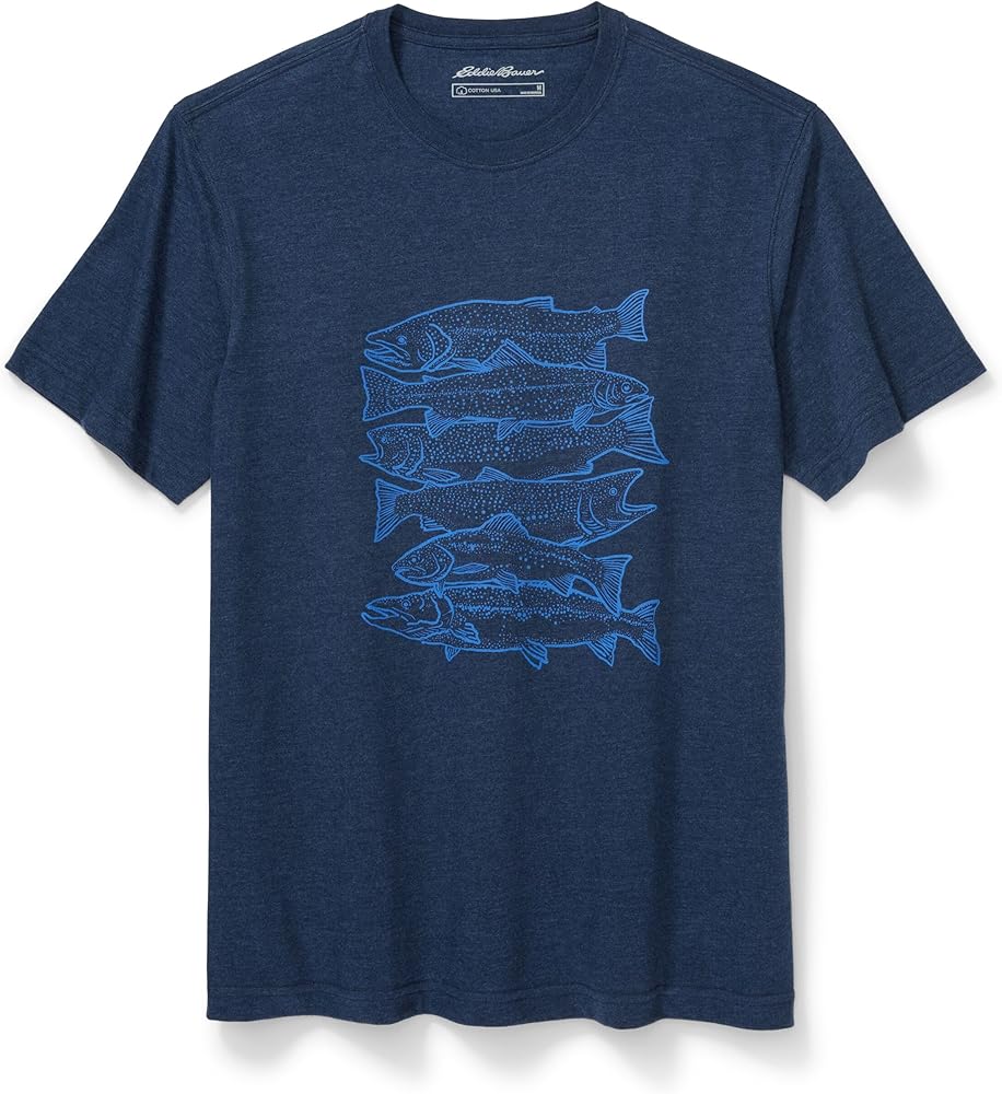 Eddie Bauer Men's Reel Em in Graphic Tee