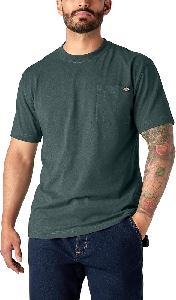 Dickies Men's Big & Tall Heavyweight Heathered Short Sleeve Pocket T-Shirt