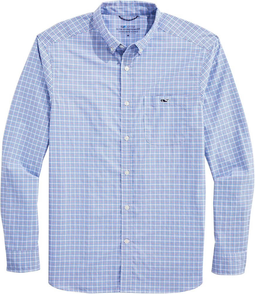 vineyard vines Men's Check On-The-go Nylon Shirt