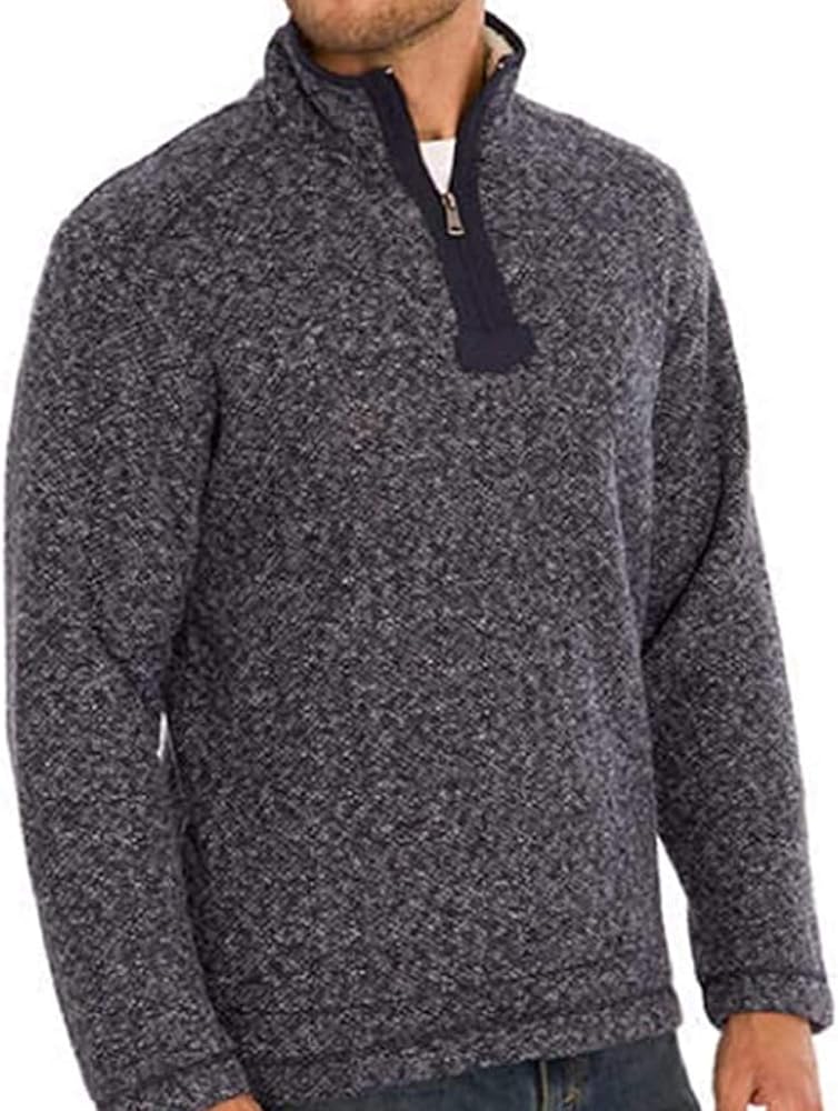 Orvis Brighton Men's Sherpa Lined 1/4 Zip Pullover (Navy, Small)