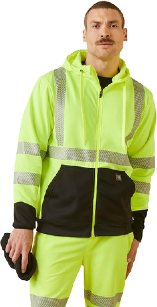 ARIAT Men's Rebar Worktek Hi-vis Full Zip Hoodie