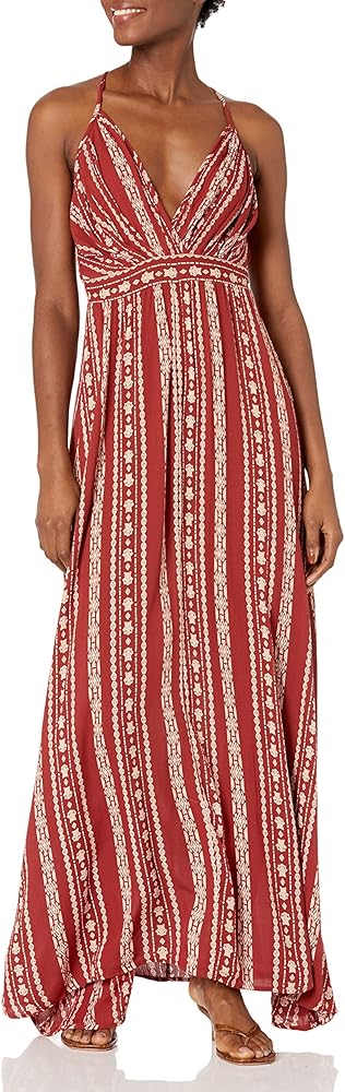 Angie Women's V Neck Maxi Dress Surplus