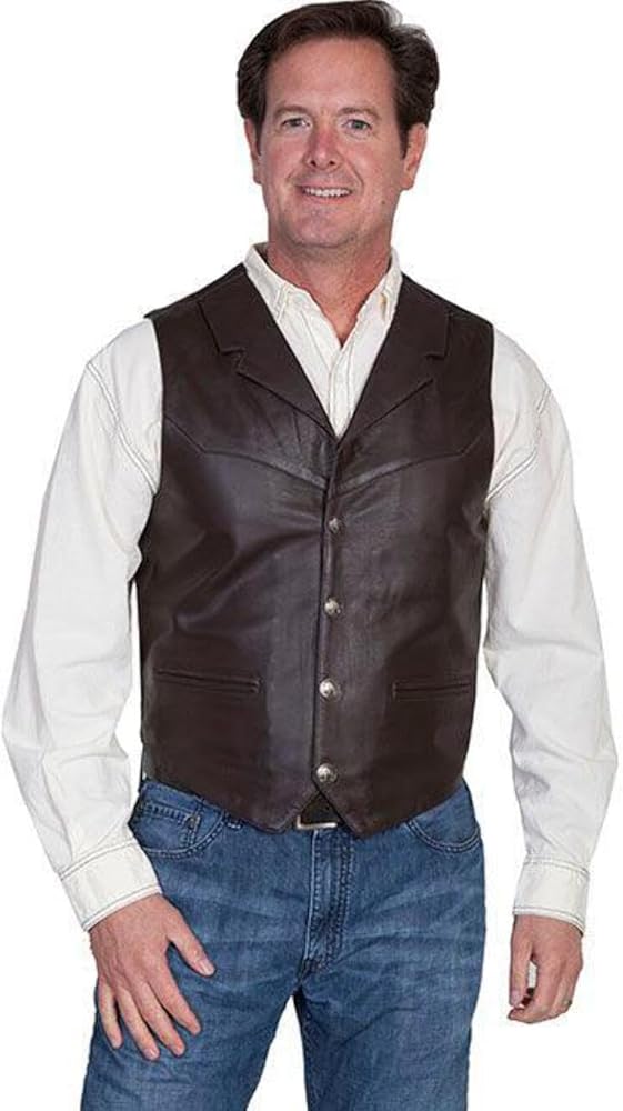 Scully mens Lambskin Lapel Vest