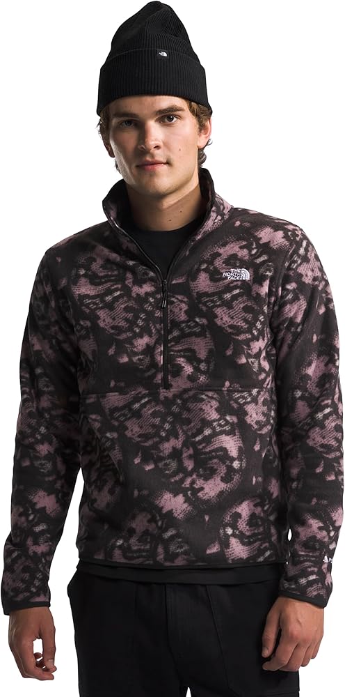 THE NORTH FACE Mens Alpine Polartec 100 ½ Zip, S, Fawn Grey Snake Charmer Print