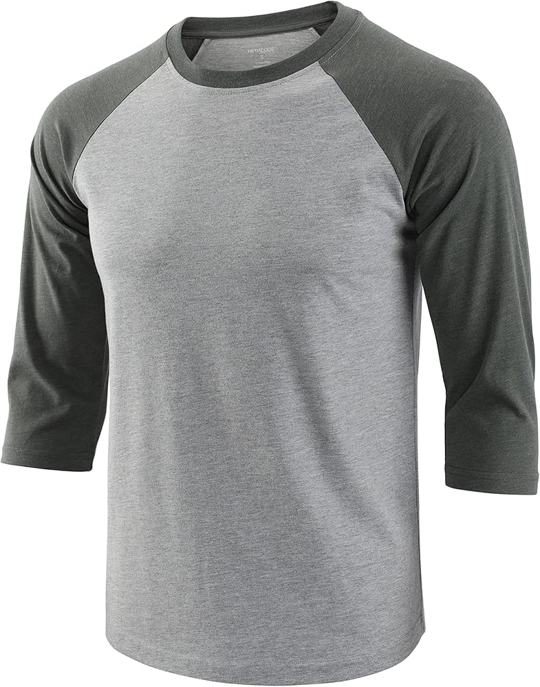 Men's Vintage Slim Fit Short/Long Raglan Sleeve Sleeveless Soft Cotton Blend Workout Baseball T-Shirts