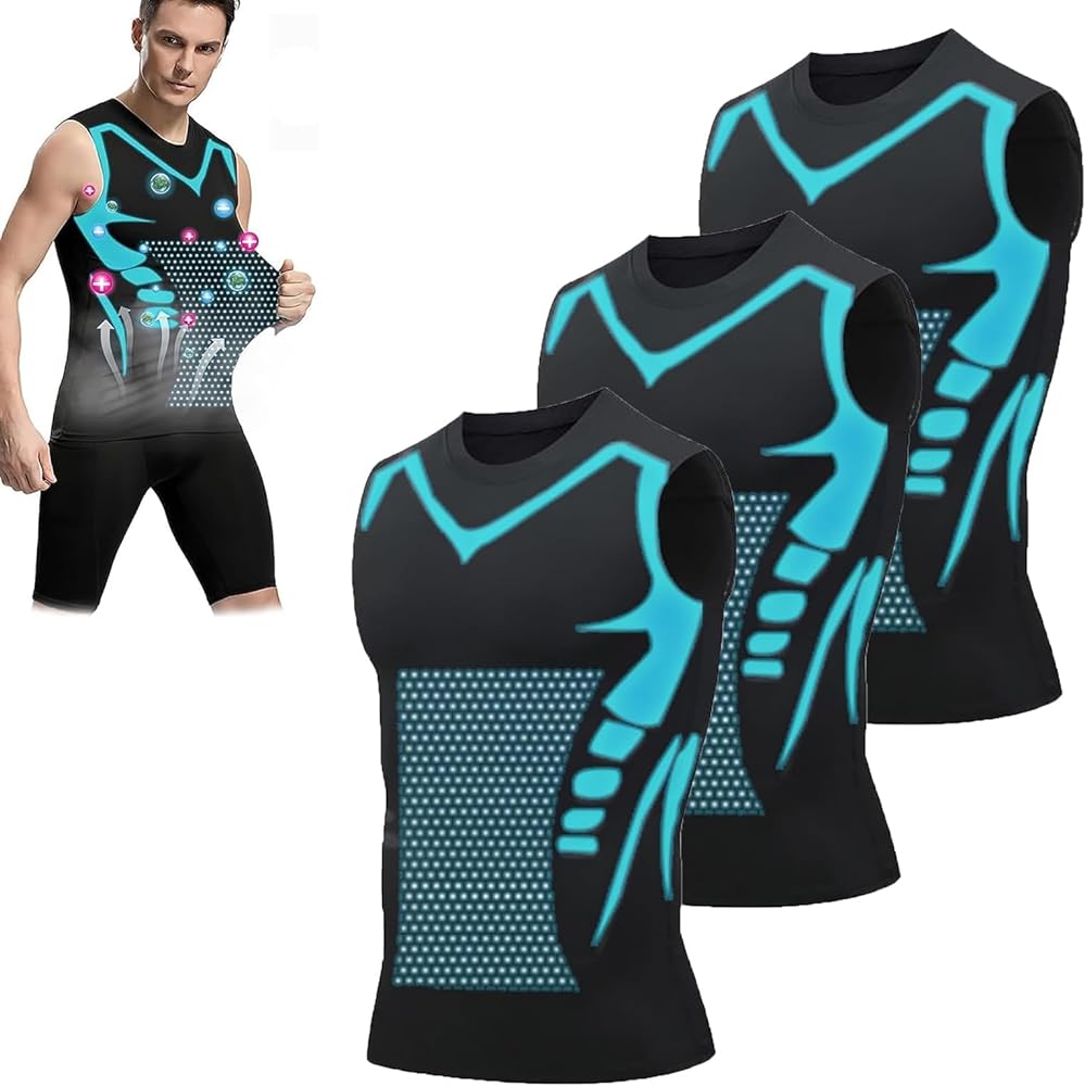 Maynox Vitaboost Compression Shirt, 2024 New Version Ionic Shaping Sleeveless Vest for Men Build Perfect Body