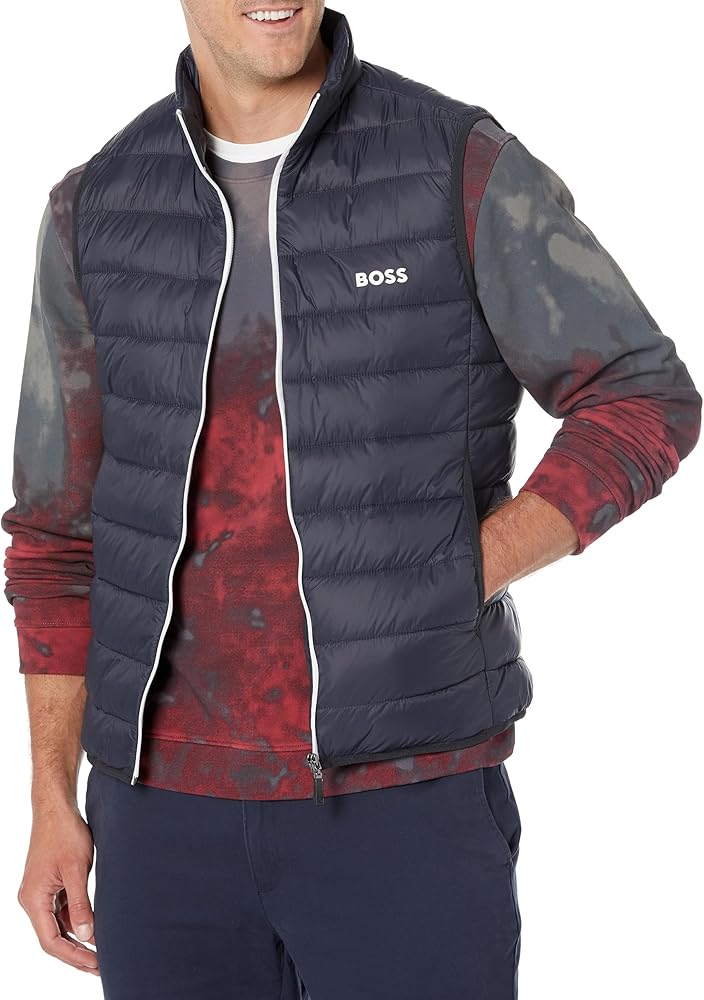 BOSS Men's Lightweight Zip Up Puffer Vest