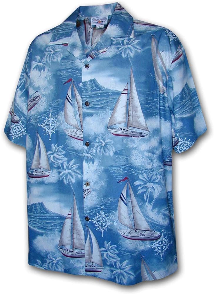 Pacific Legend Hawaiian Shirts Sailboats