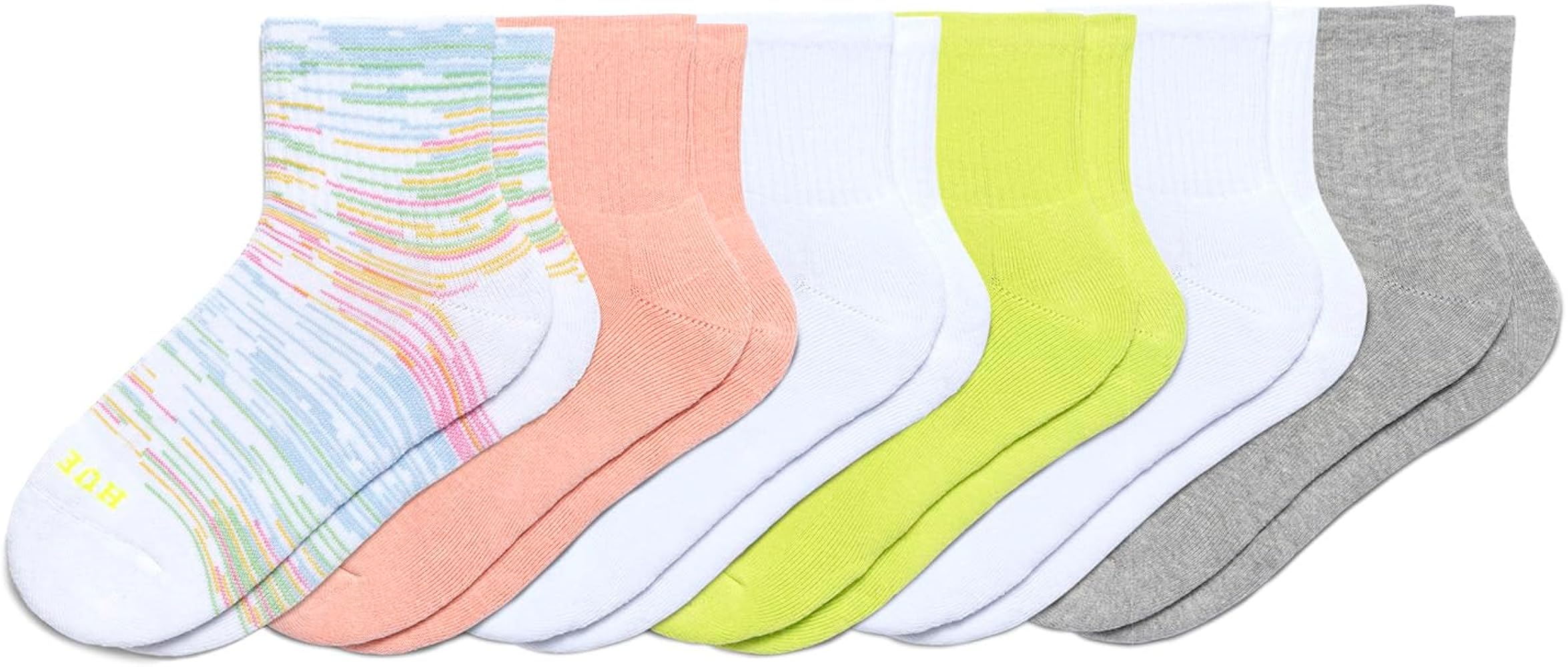 HUE Women's Mini Crew Sock 6 Pair Pack