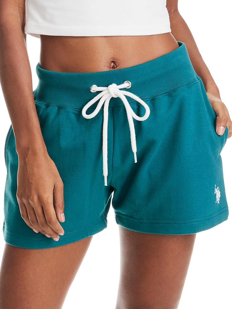 U.S. Polo Assn. Womens Sweat Shorts with Pockets - French Terry Pajama Shorts for Women - Lounge Shorts for Women