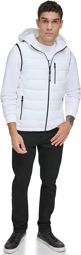 Calvin Klein Men's Lightweight Packable Hooded Puffer Vest