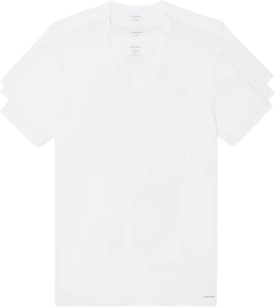 Calvin Klein Mens 100% Cotton T-Shirt Packs, Short Sleeve Crew Neck