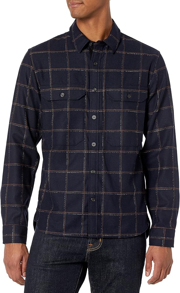 Vince Men's Crosshatch Windowpane Shirt Jacket