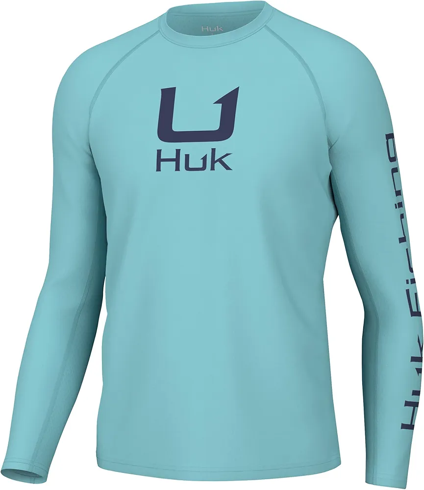 HUK Men's Icon X Crew, Long-Sleeve Performance Fishing Shirt