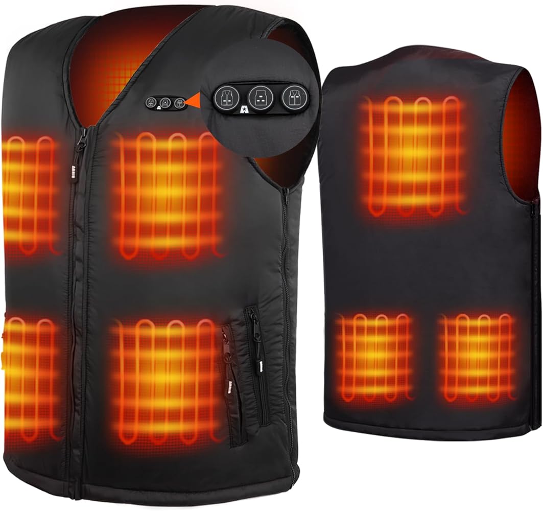 ARRIS Heated Vest for Men with Battery Pack Included Size Adjustable Warm Clothing…