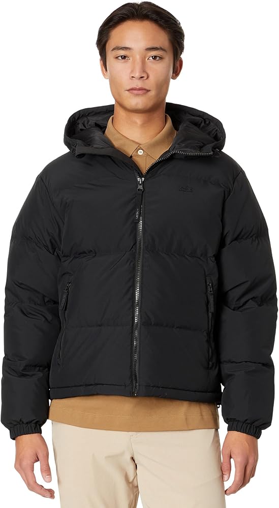 Lacoste Men's Solid Full Zip Puffer Parka Jacket