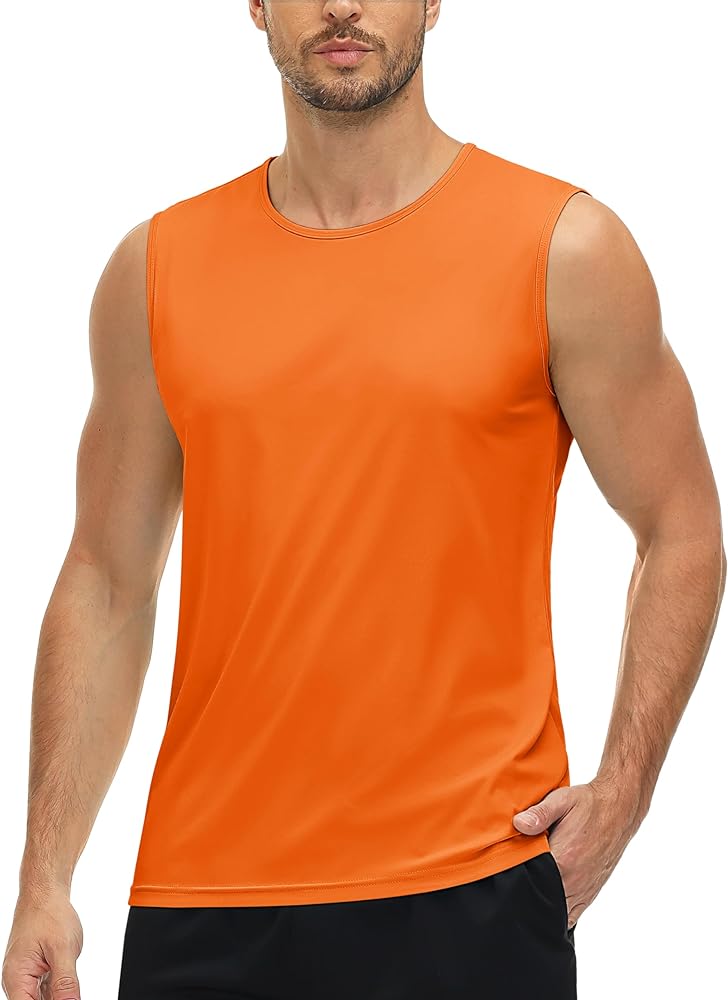 MAGCOMSEN Men's Sleeveless Tank Tops UPF 50+ Quick Dry Workout Running Gym Muscle Undershirts