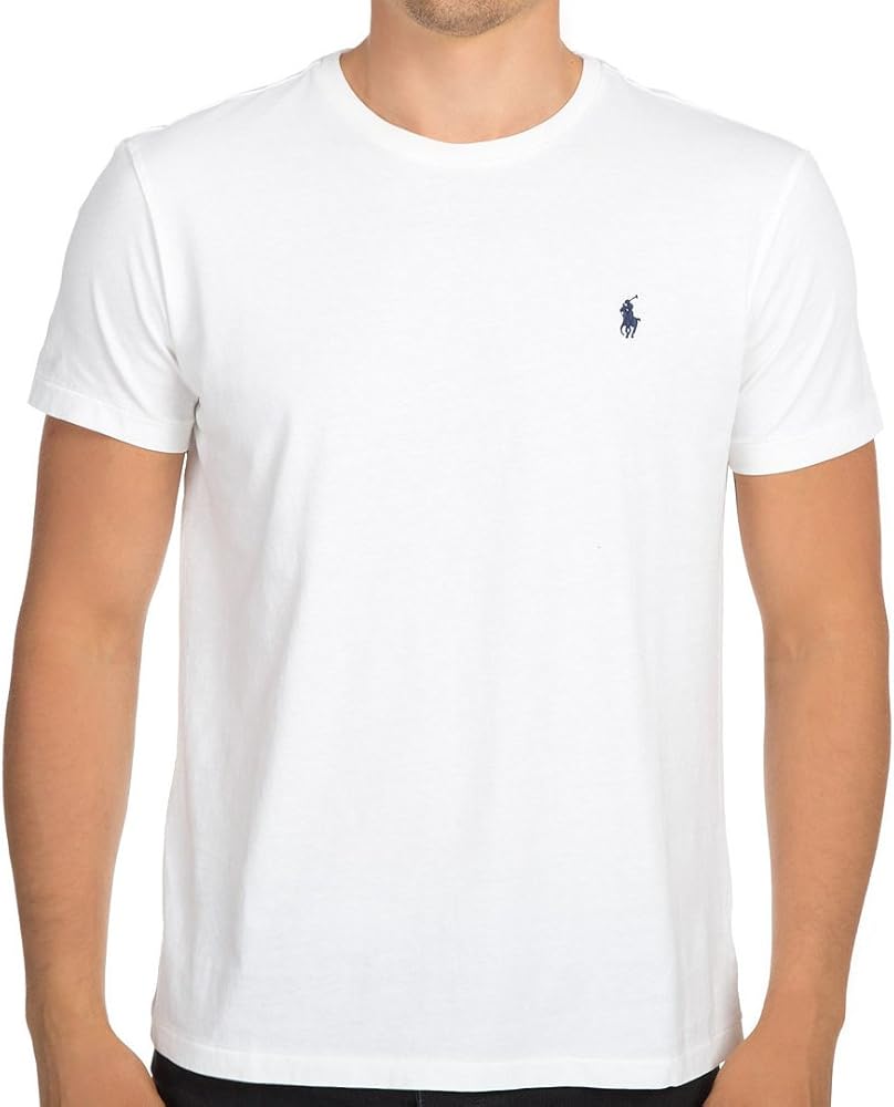 Polo Ralph Lauren Men's Pony Logo Crew Neck T-Shirt, White, Large