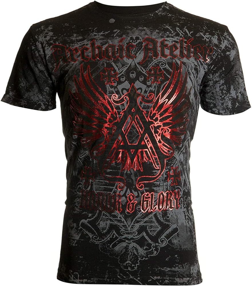 Archaic by Affliction Men's T-Shirt Achilles Black