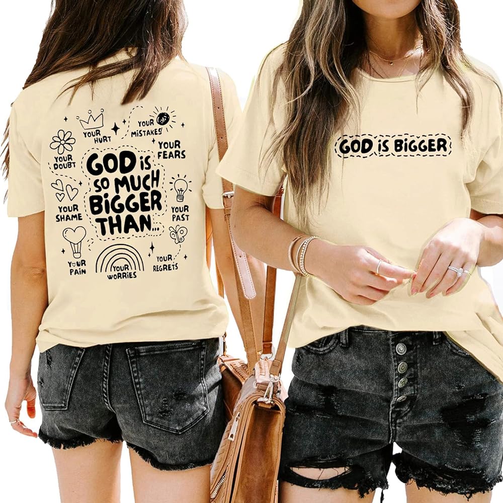 Christian Tshirts for Women Faith T Shirts Jesus God Shirts Religious Gifts Tee Funny Inspirational Graphic Tees Tops