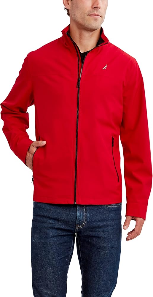 Nautica Men's Casual Lightweight Full Zip Windbreaker-Weather Resistant Golf Jacket (S-XXL)