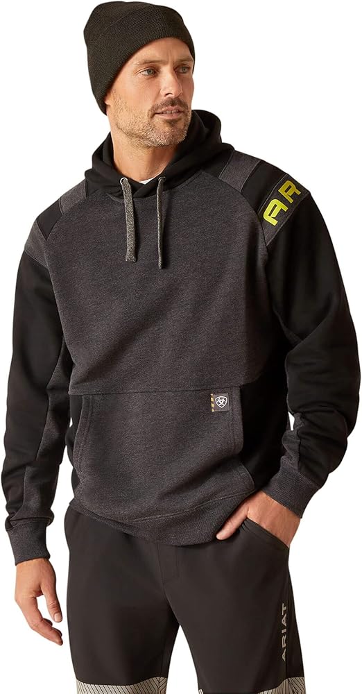 Ariat Men's Rebar Workman Colorblock Logo Hoodie