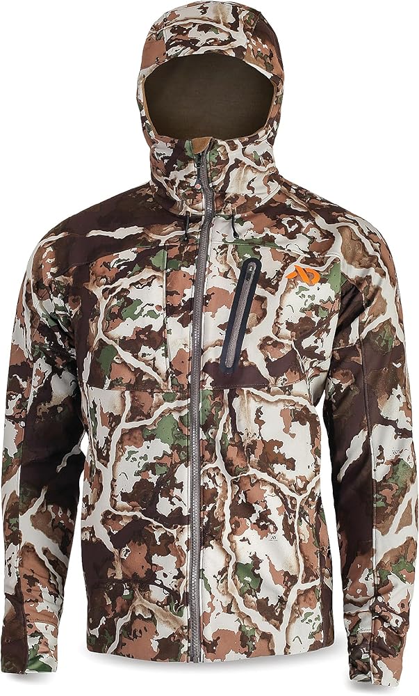 First Lite Men’s Catalyst Soft Shell Jacket - Fleece Hooded Camo Hunting Coat