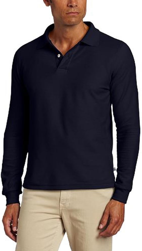 Lee Uniforms Men's Modern Fit Long Sleeve Polo