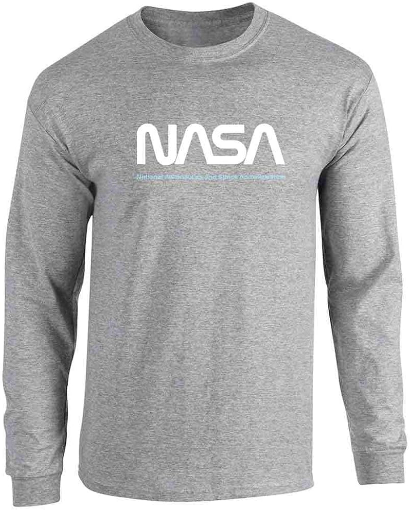 Vintage NASA Approved Worm Logo Retro Graphic 80s Full Long Sleeve Tee Shirt