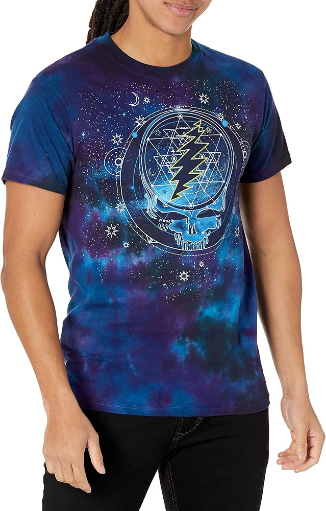 Liquid Blue Unisex-Adult Grateful Dead Mystical Stealie Celestial Tie Dye Ss Tee