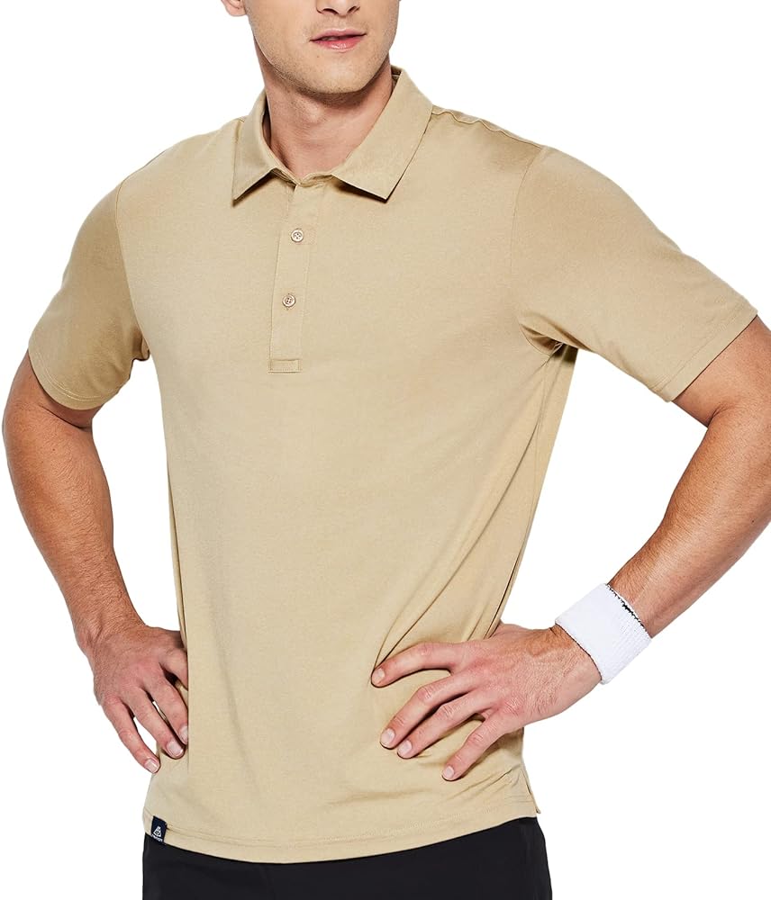 Haimont Men’s Polo Shirts Dry Fit Short Sleeve Collared Sports Golf Tennis T-Shirts, Moisture Wicking & Breathable