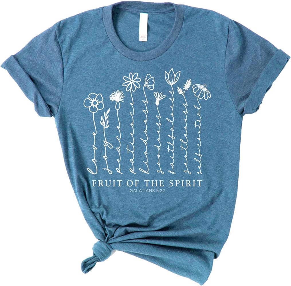 Love in Faith | Fruit of The Spirit | Christian T-Shirts for Women | Faith-Based Apparel | Christian Gifts