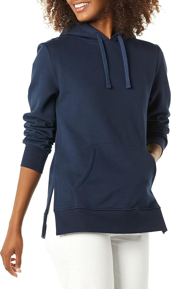 Amazon Essentials Women's French Terry Hooded Tunic Sweatshirt