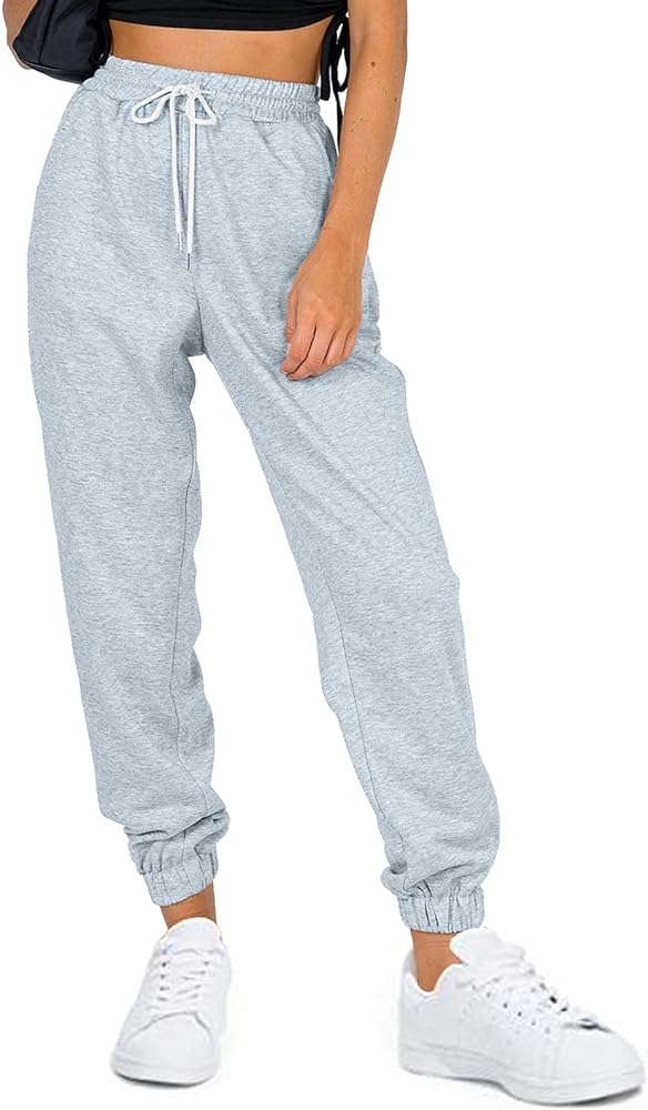 AUTOMET Women's Cinch Bottom Sweatpants High Waisted Athletic Joggers