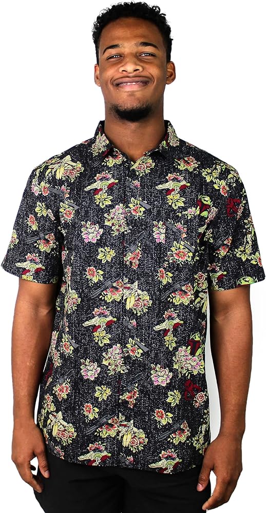 STAR WARS Men's Boba Fett Floral Button Down Shirt