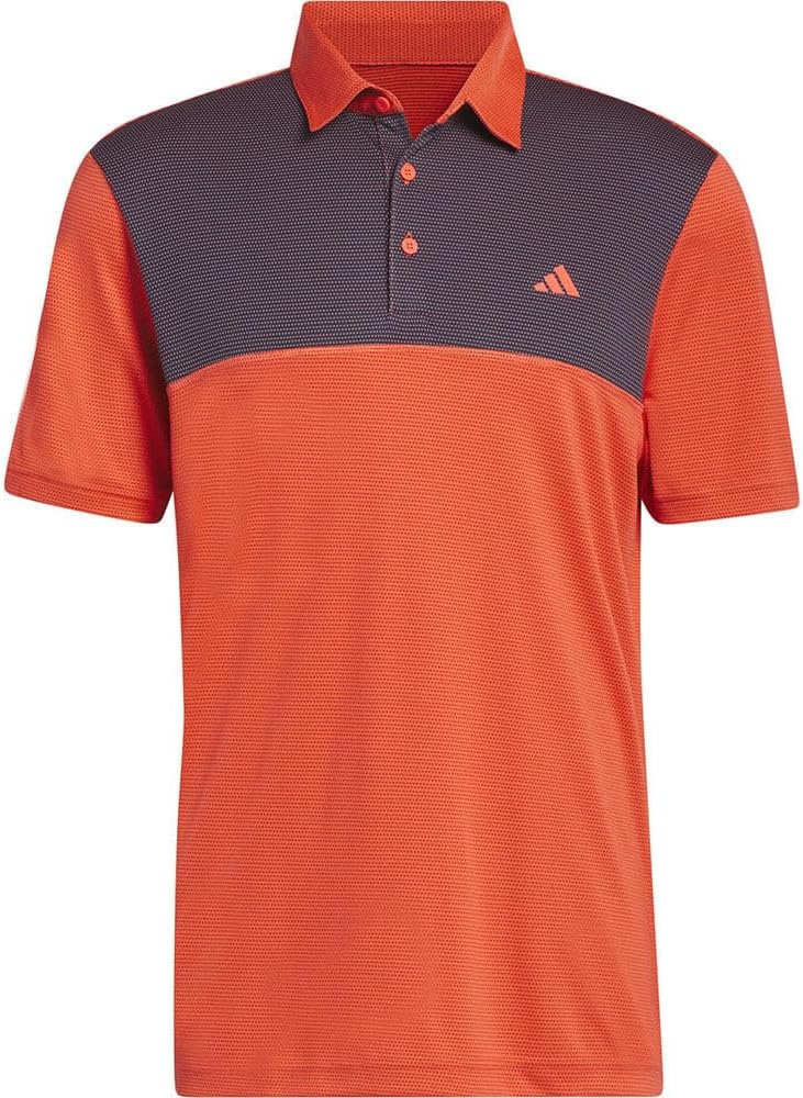 adidas Mens Core Colorblock Golf Polo Shirt