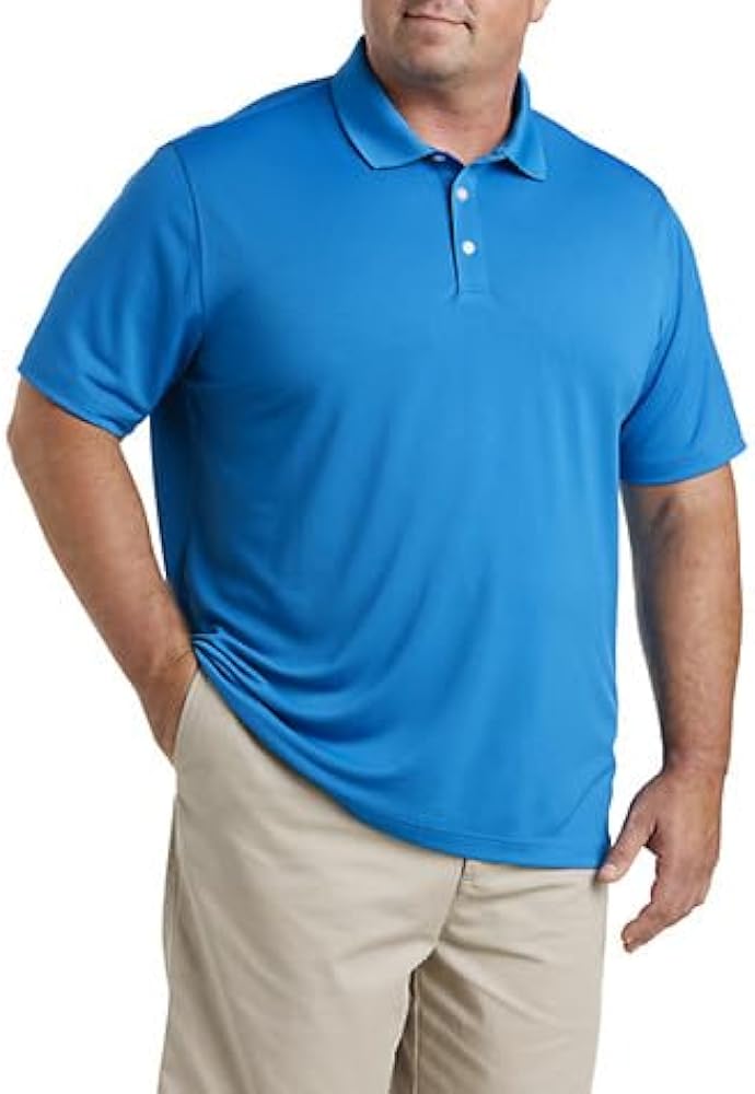 DXL Big + Tall Essentials Men's Big and Tall Solid Golf Polo Shirt