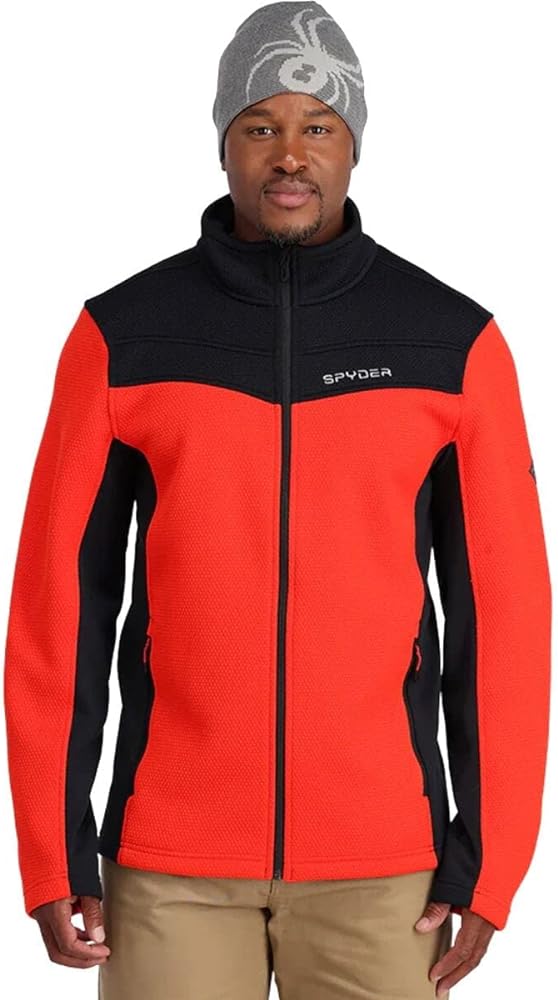 Spyder Men's Encore Full Zip Fleece Jacket (Volcano Black / 3X-Large)