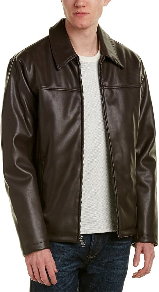 Cole Haan Signature Men's Faux-Leather Jacket