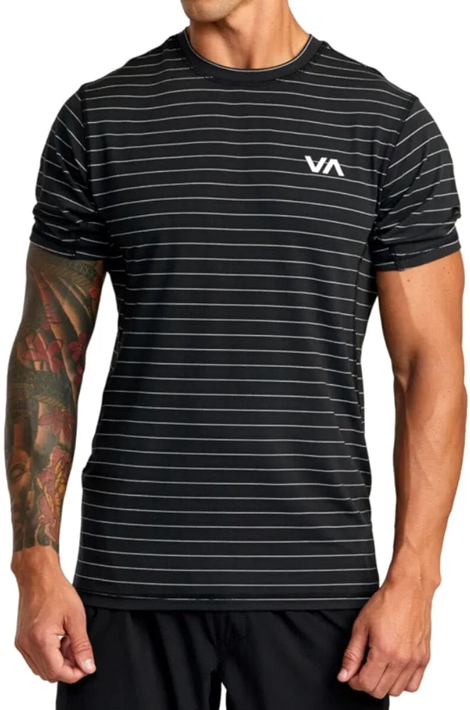 RVCA Women's Sport Vent Stripe Short Sleeve Tee