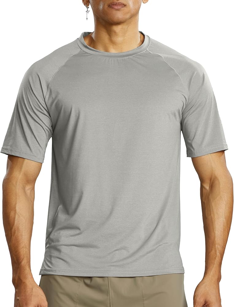 Ouber Men's Dry Fit Workout T-Shirts Jersey Short-Sleeve Shirt for Gym Training Running Shirt