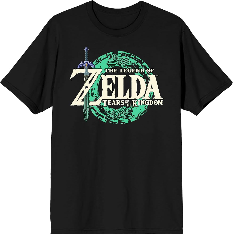 Bioworld The Legend of Zelda Tears of The Kingdom Logo Crew Neck Short Sleeve Black Adult T-shirt