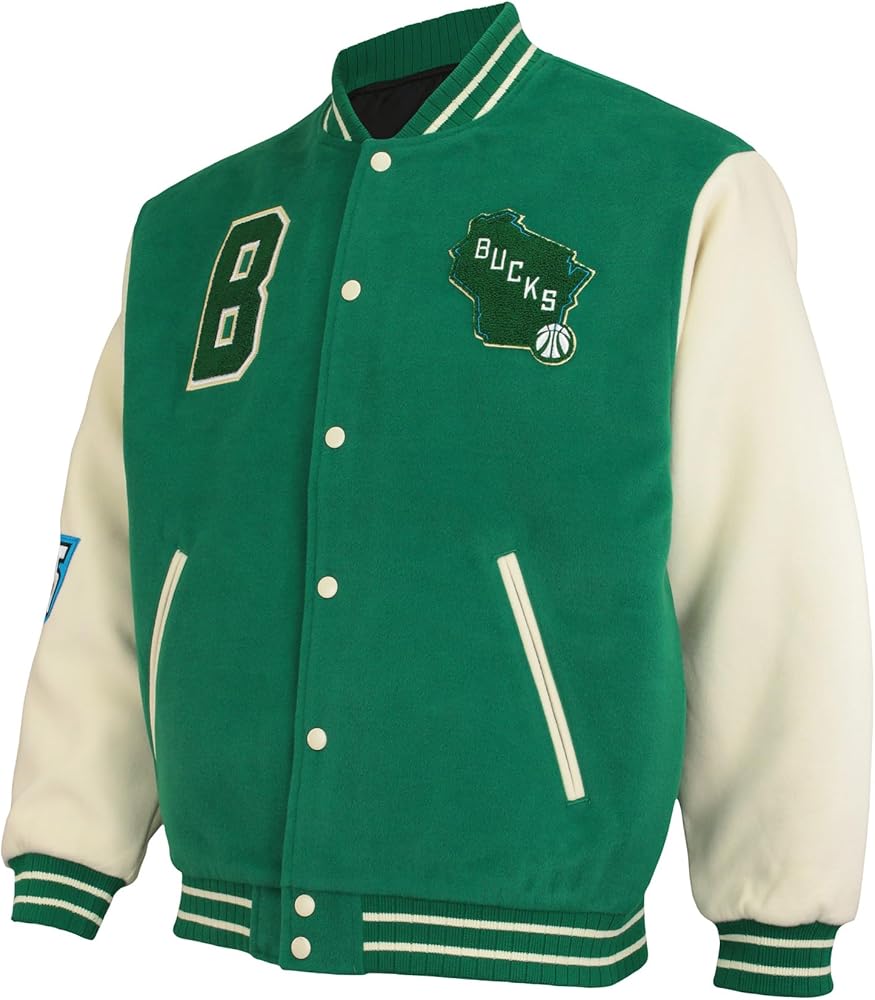 NBA Teams Men's Varsity Jacket with Chenille Applique