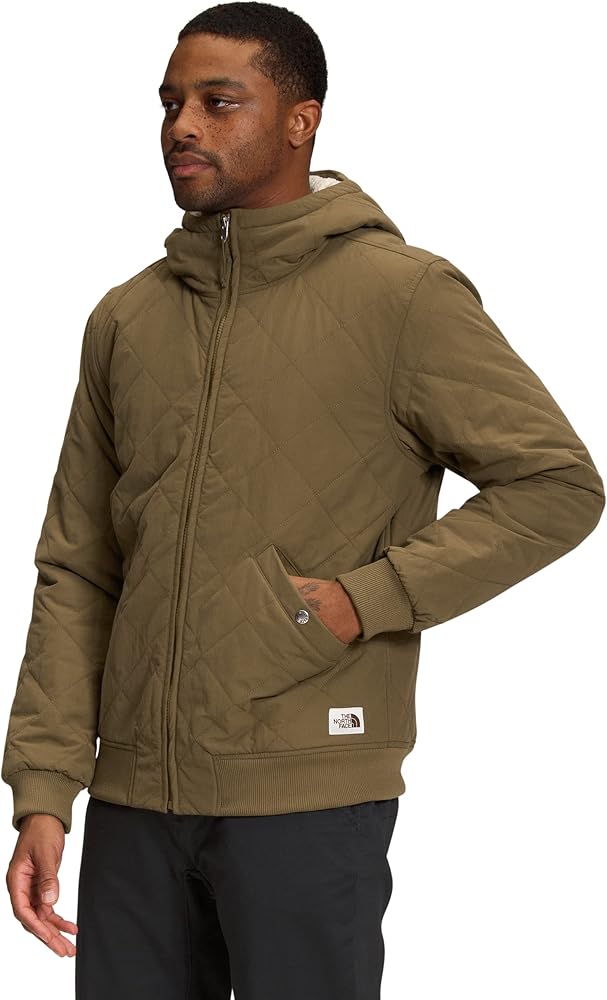 THE NORTH FACE Men's Cuchillo Insulated Full Zip Hoodie, Military Olive/Bleached Sand, XX-Large